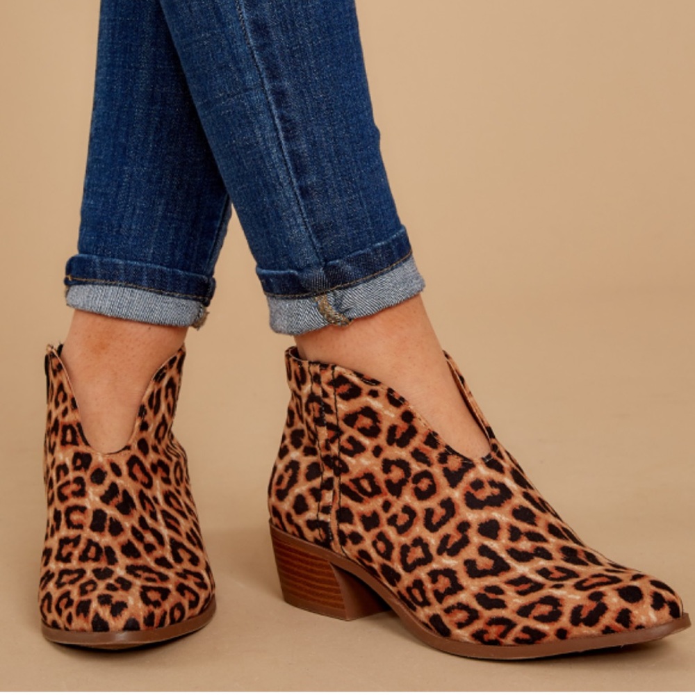 Brand new!! Leopard Print Booties
